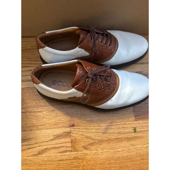 Ecco Mens Authentic Croc Print Leather Golf Shoes Size 9 - Picture 4 of 10